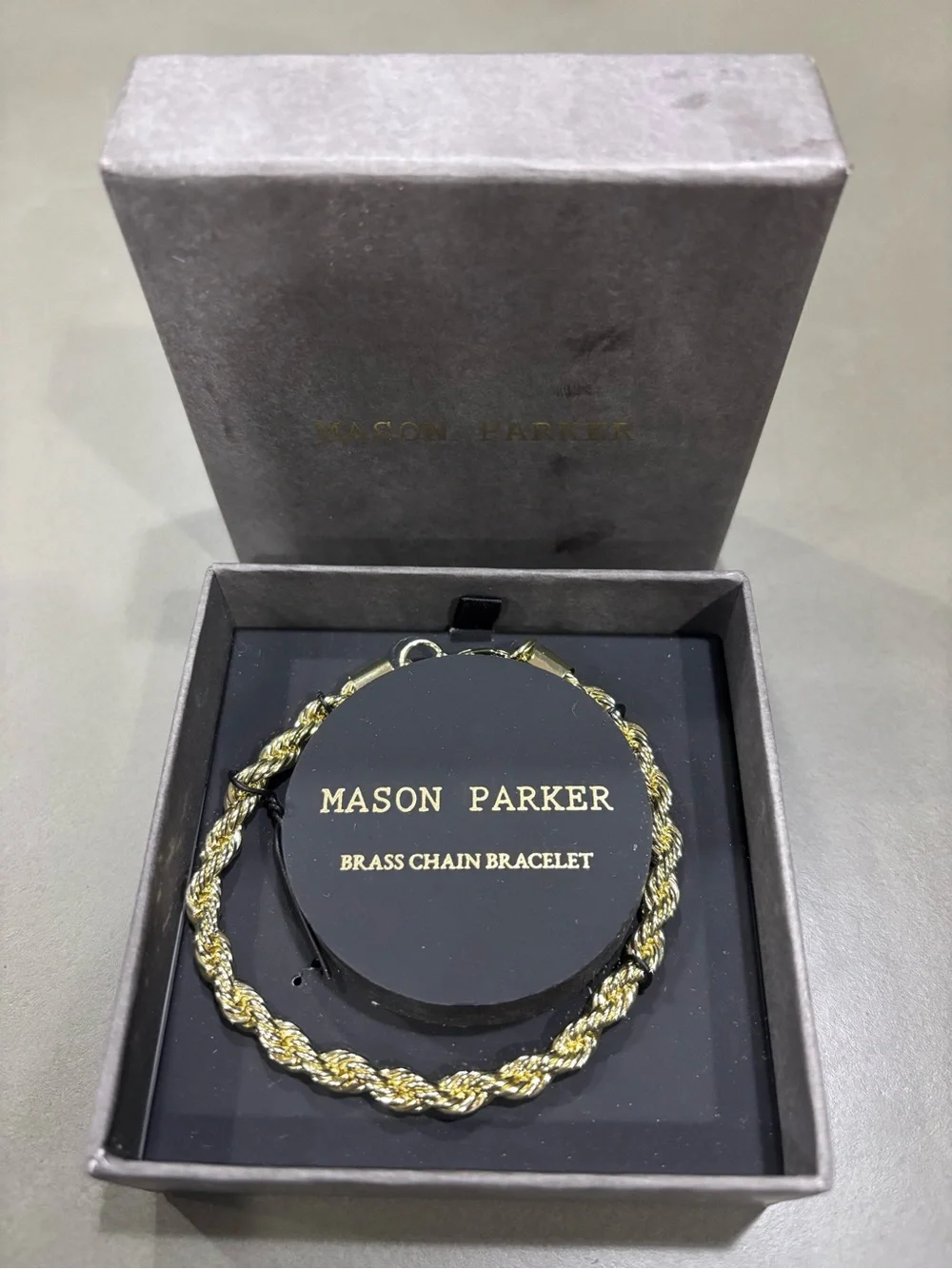 Madison Park Gold Twist Rope Bracelet